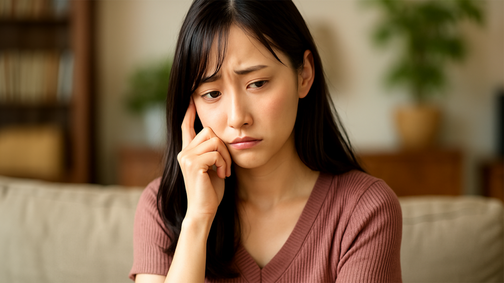 スマホが購入出来ずに困っている女性