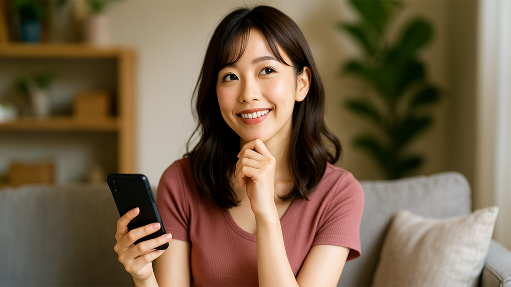 ブラックでもスマホを入手出来た女性