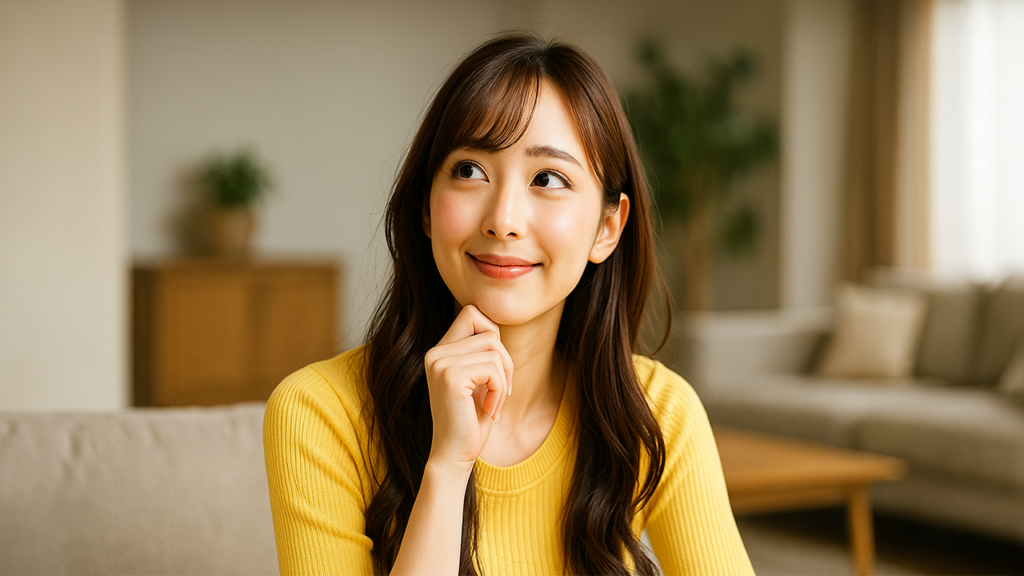 考えごとをしている女性