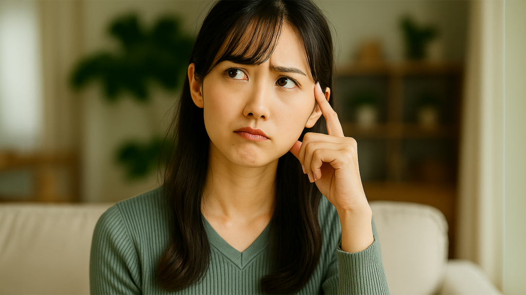 考えごとをしている女性