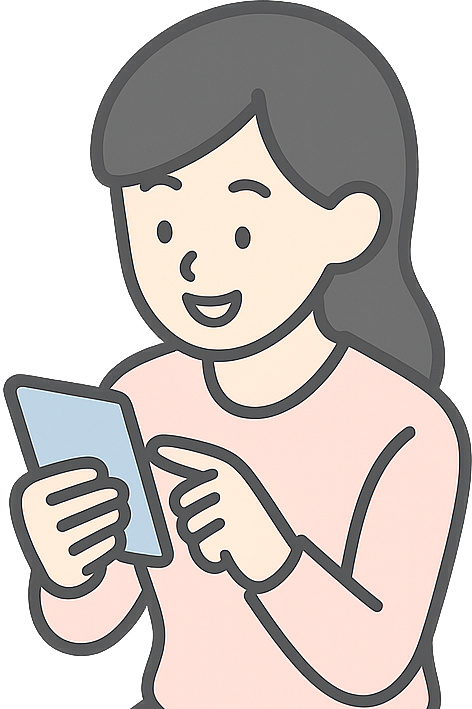 スマホを使っている女性