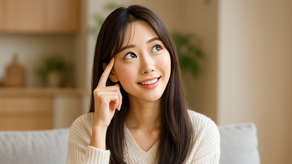考えごとをしている女性