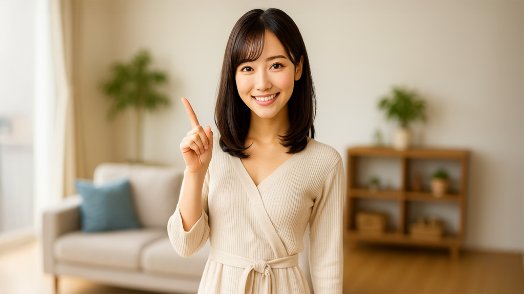 笑顔の女性