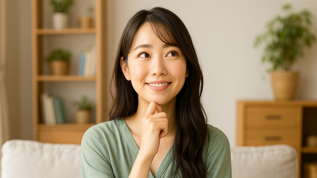 考えごとをしている女性