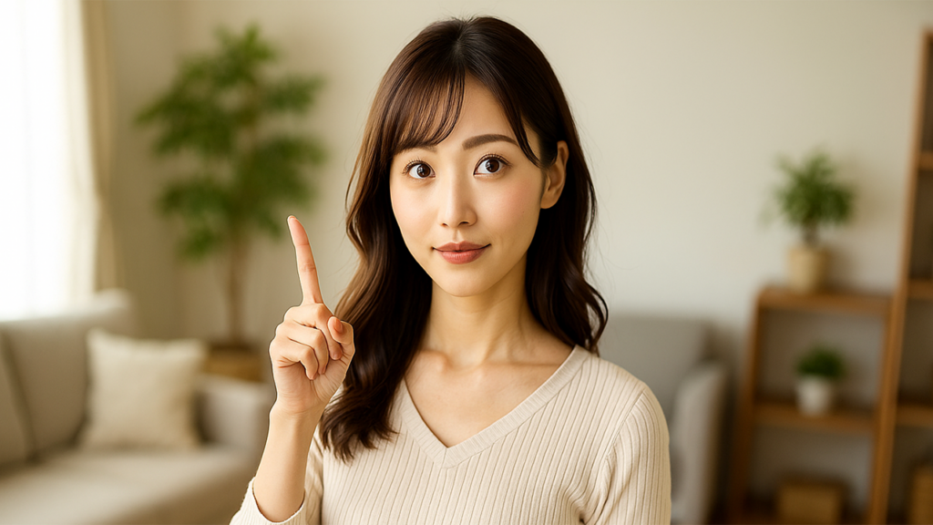 方法を示す女性
