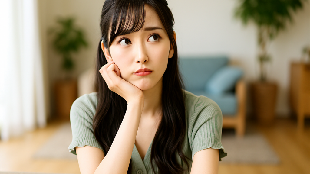 考えごとをしている女性