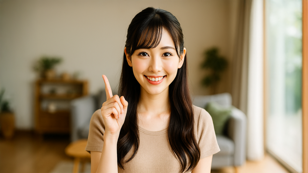 笑顔の女性