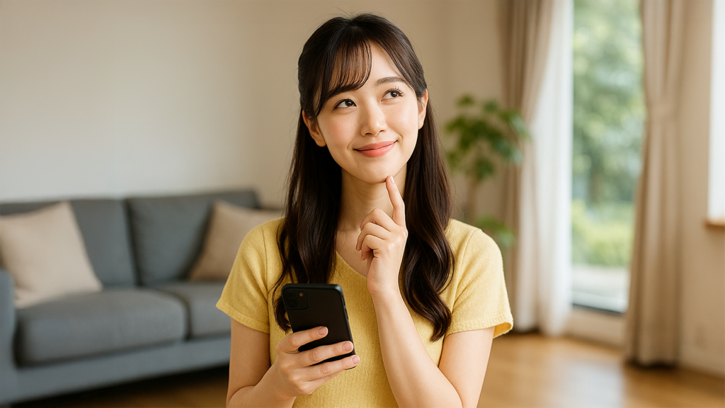 審査なしのスマホを知った女性