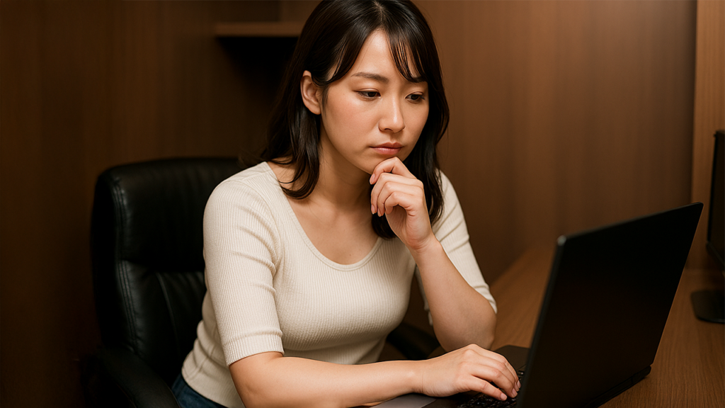 ネットカフェ生活の女性