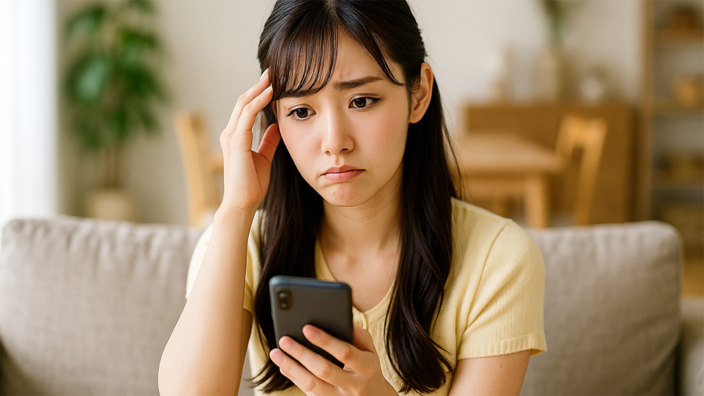 名義変更で悩んでいる女性