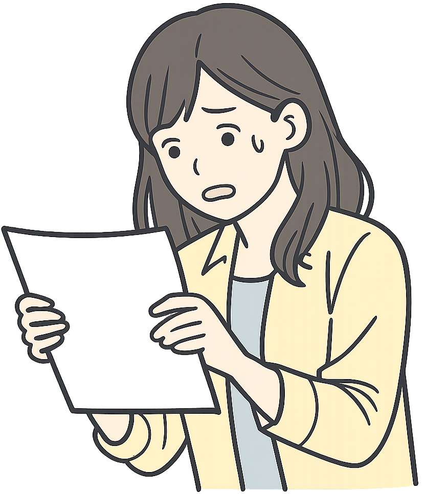 怯えている女性