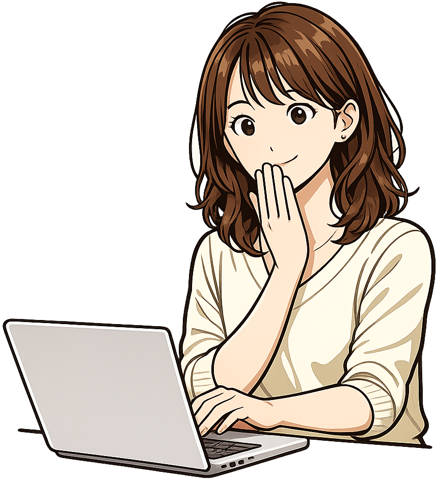 ラップトップを使っている女性